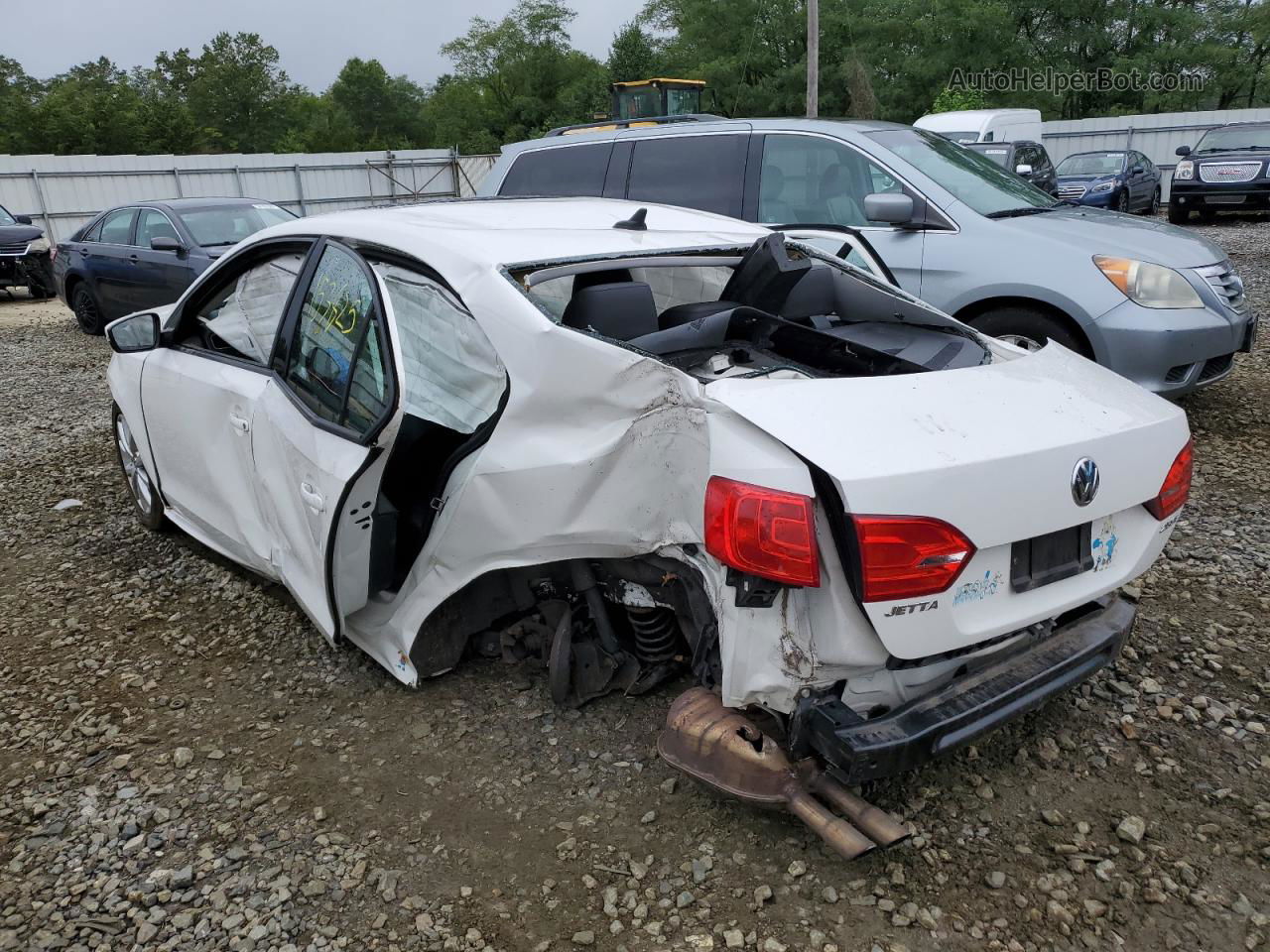 2012 Volkswagen Jetta Se White vin: 3VWDP7AJ3CM409900