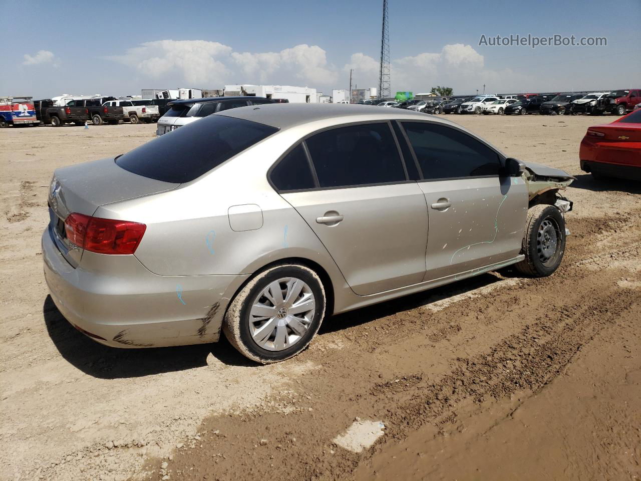 2012 Volkswagen Jetta Se Cream vin: 3VWDP7AJ3CM457445