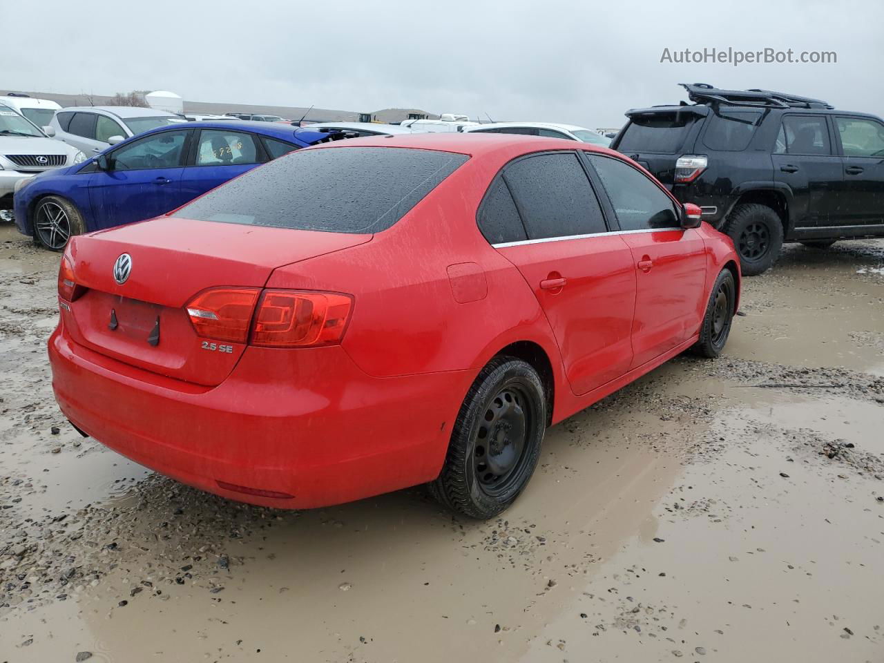 2013 Volkswagen Jetta Se Red vin: 3VWDP7AJ3DM218690