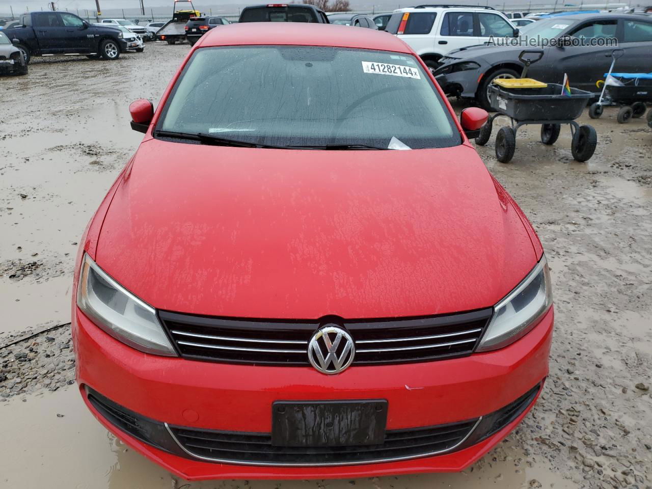 2013 Volkswagen Jetta Se Red vin: 3VWDP7AJ3DM218690