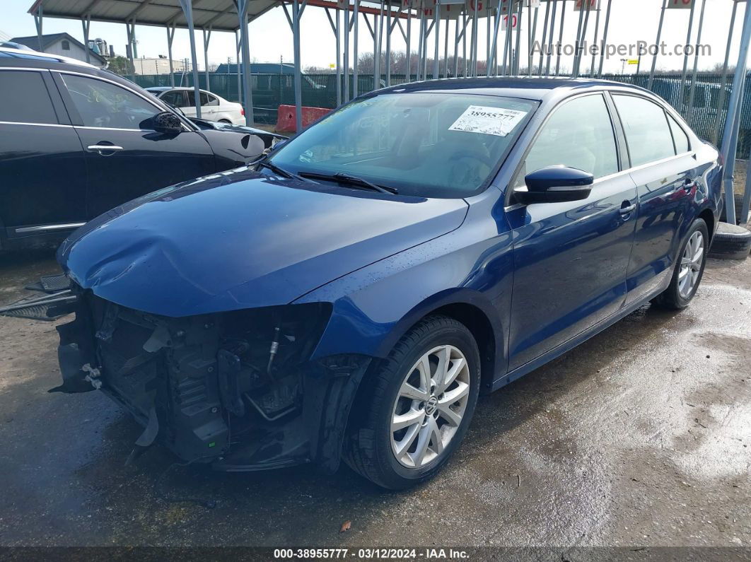 2013 Volkswagen Jetta 2.5l Se Blue vin: 3VWDP7AJ3DM267484