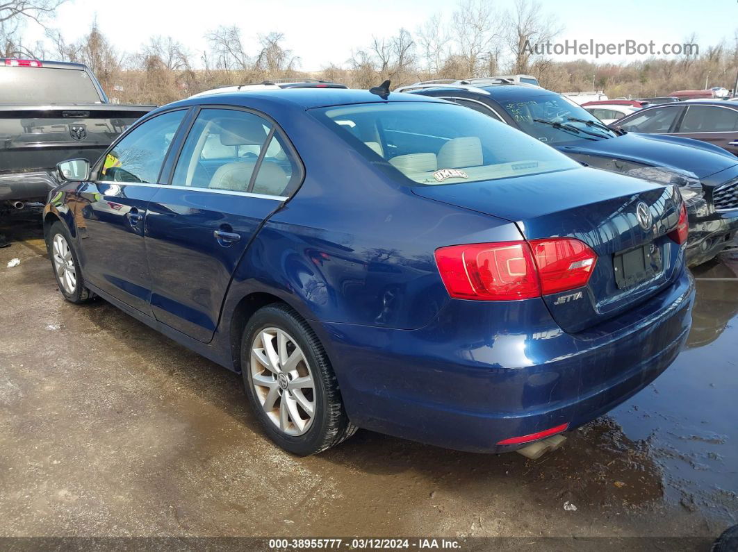 2013 Volkswagen Jetta 2.5l Se Blue vin: 3VWDP7AJ3DM267484