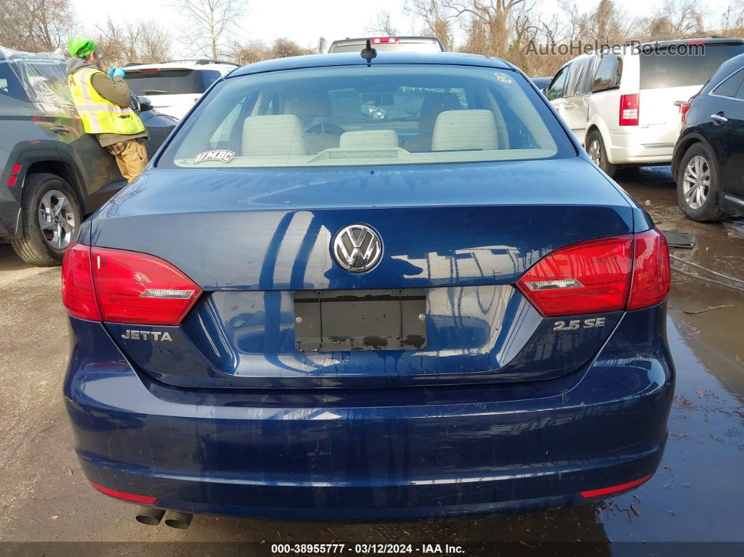 2013 Volkswagen Jetta 2.5l Se Blue vin: 3VWDP7AJ3DM267484