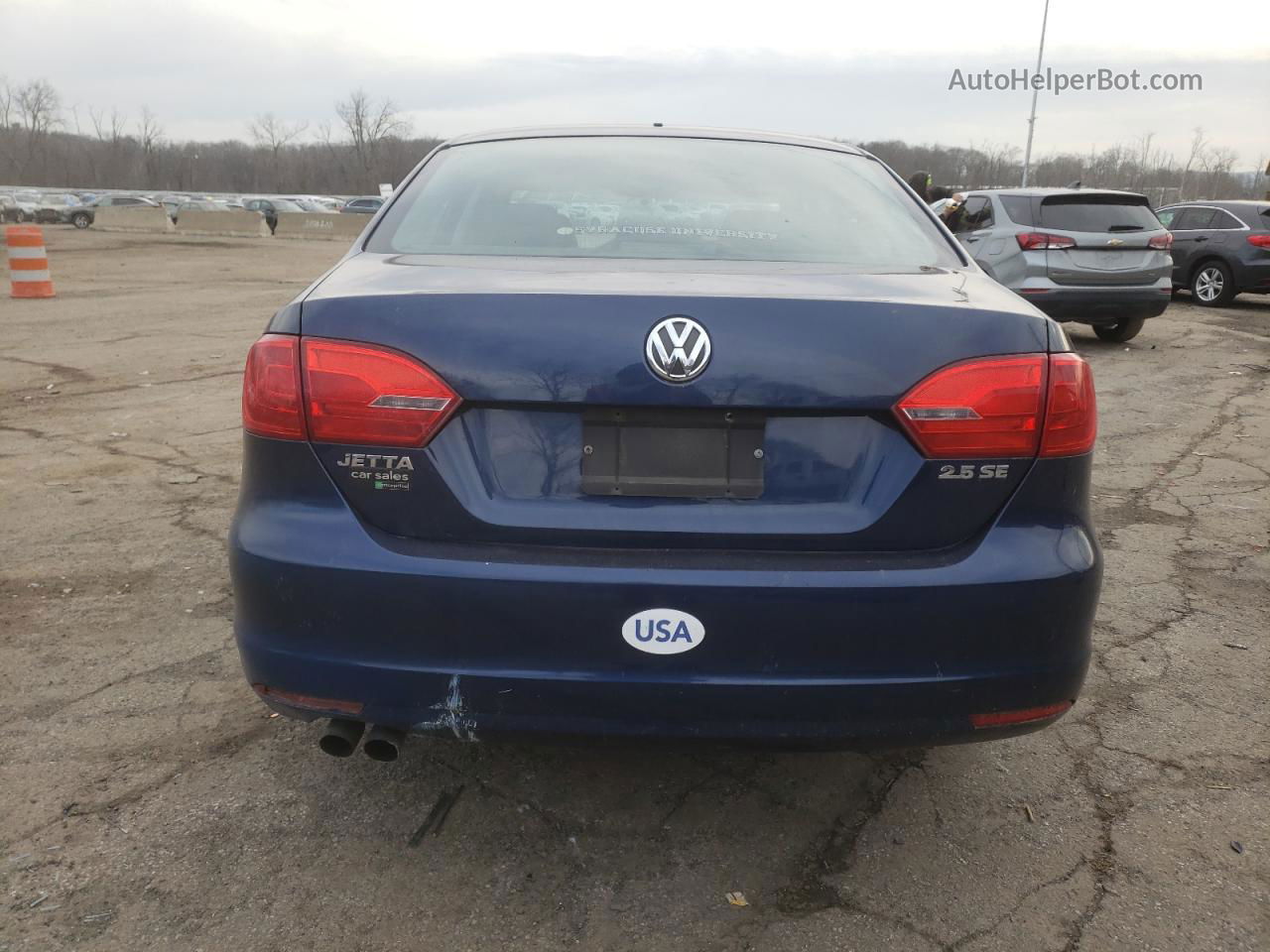 2013 Volkswagen Jetta Se Blue vin: 3VWDP7AJ3DM287685