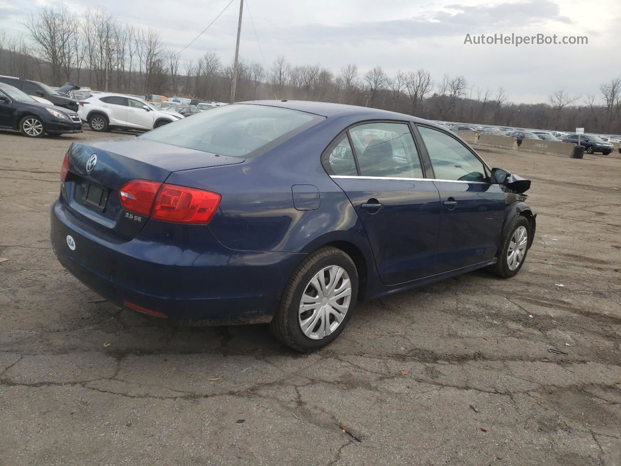 2013 Volkswagen Jetta Se Blue vin: 3VWDP7AJ3DM287685