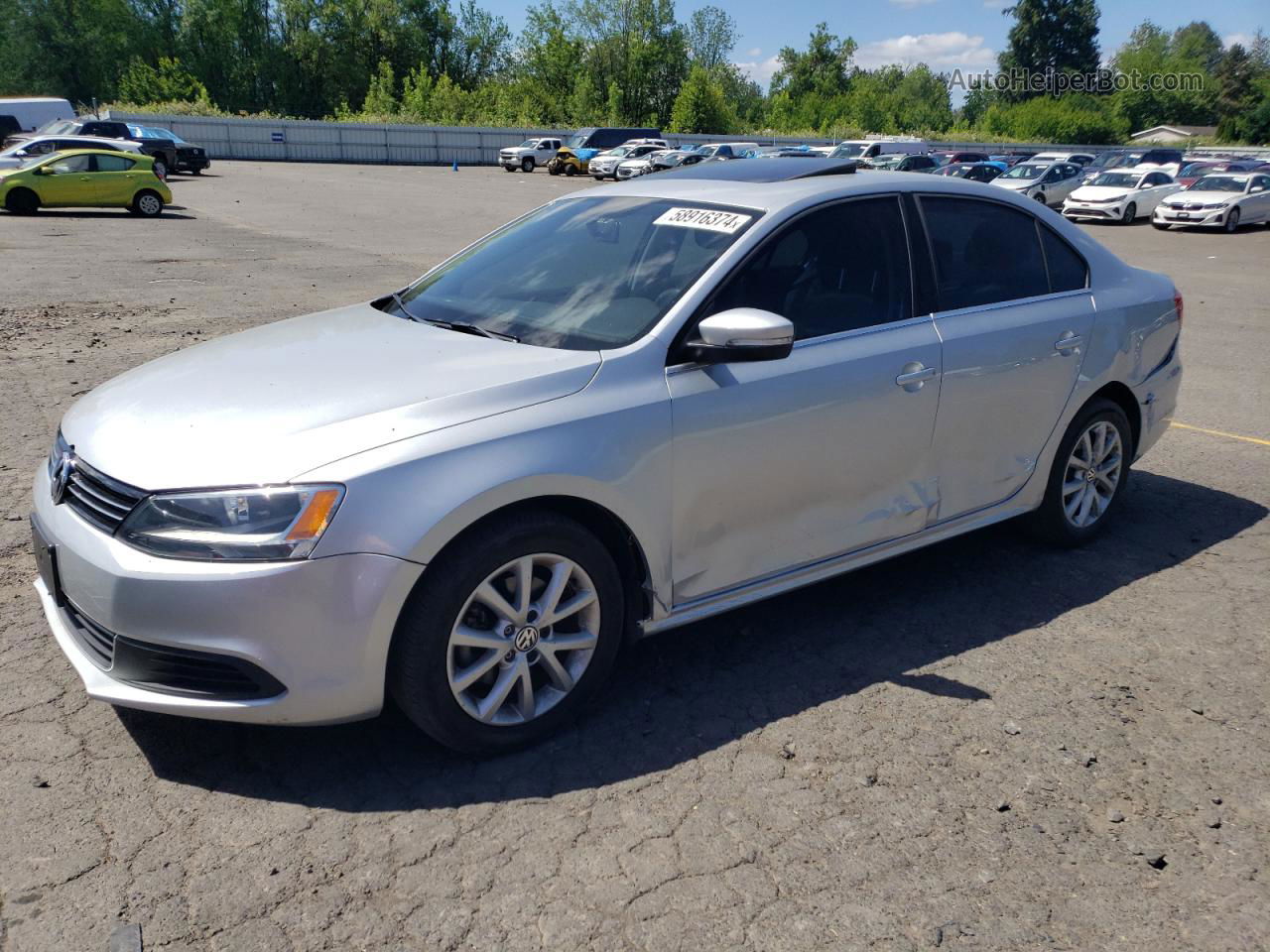 2013 Volkswagen Jetta Se Silver vin: 3VWDP7AJ3DM306896