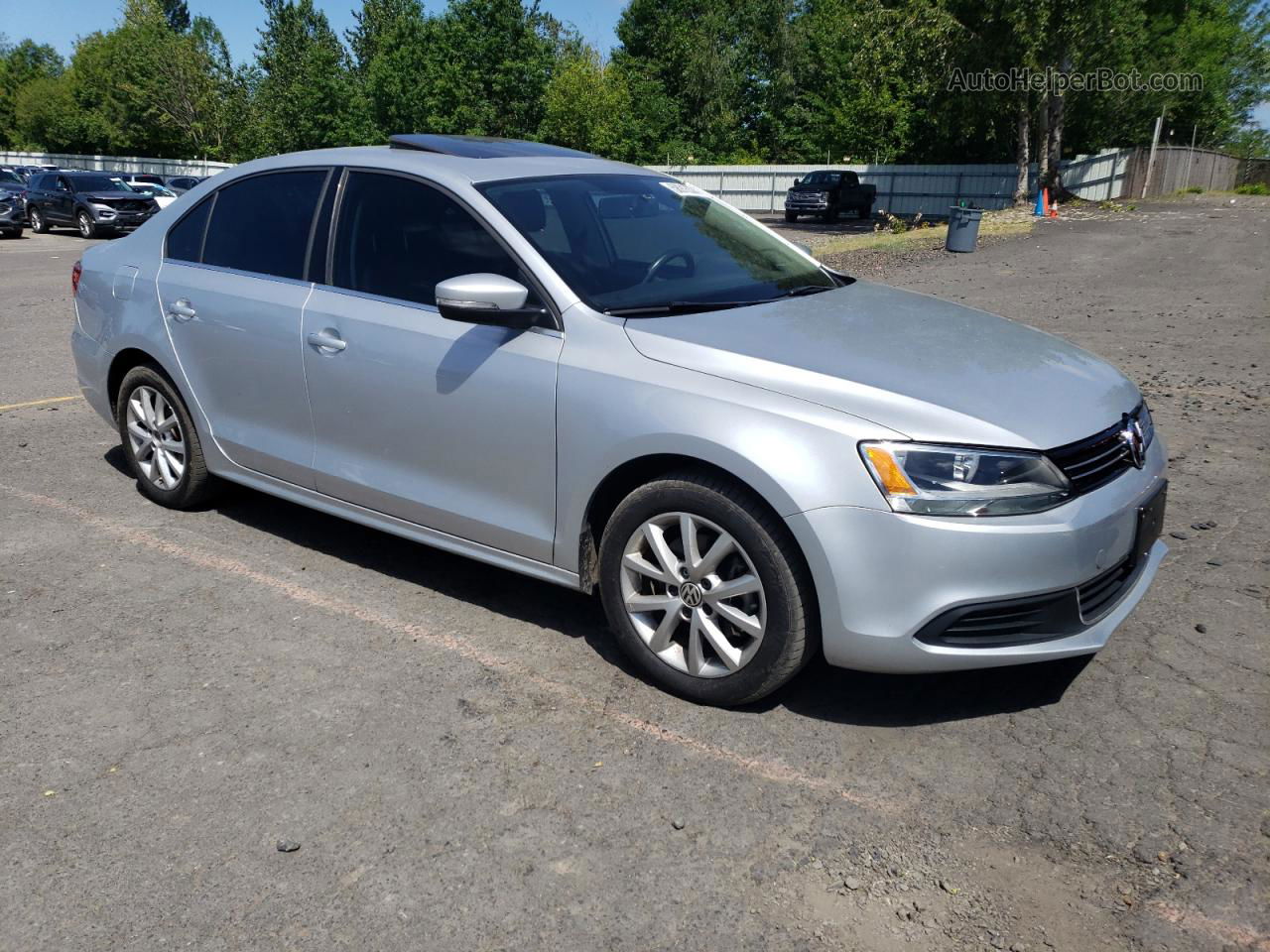 2013 Volkswagen Jetta Se Silver vin: 3VWDP7AJ3DM306896