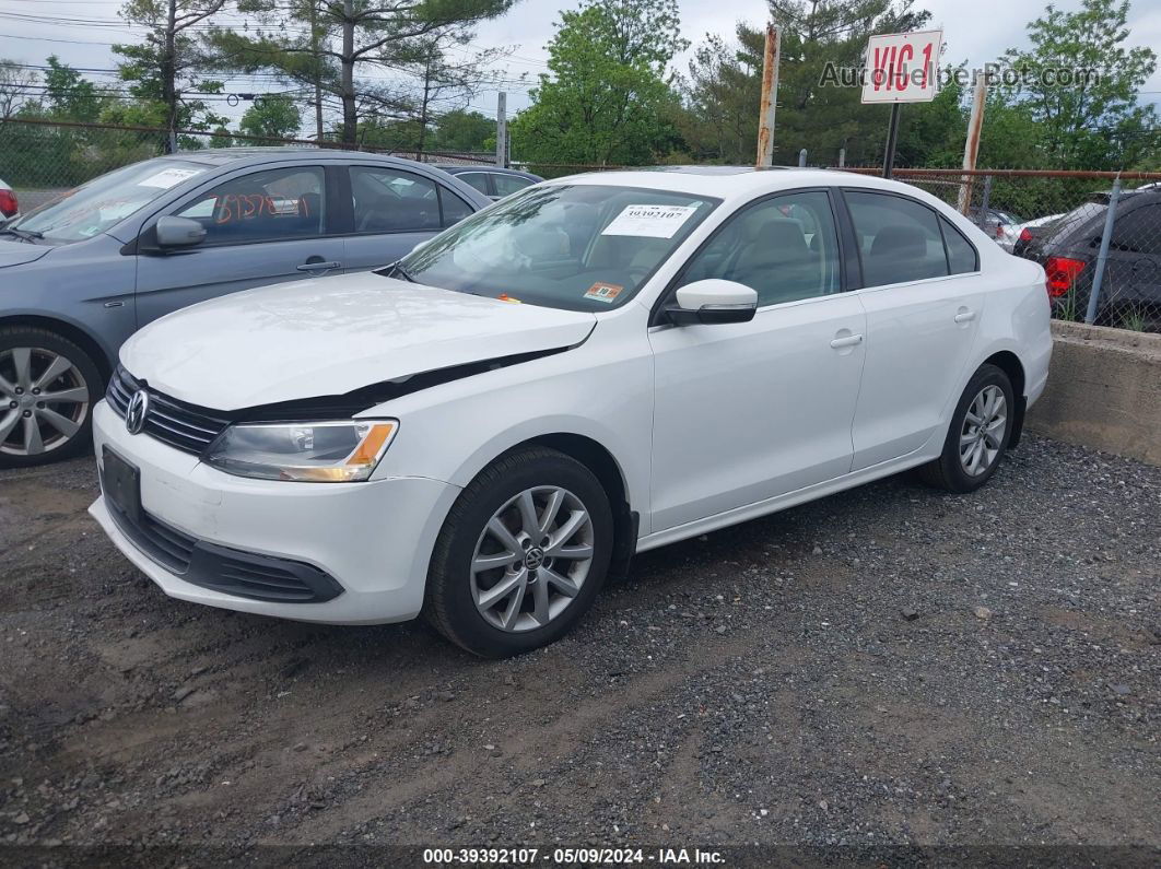 2013 Volkswagen Jetta 2.5l Se White vin: 3VWDP7AJ3DM363132