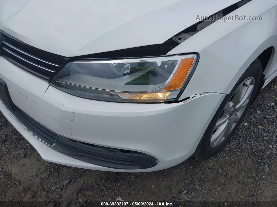 2013 Volkswagen Jetta 2.5l Se White vin: 3VWDP7AJ3DM363132