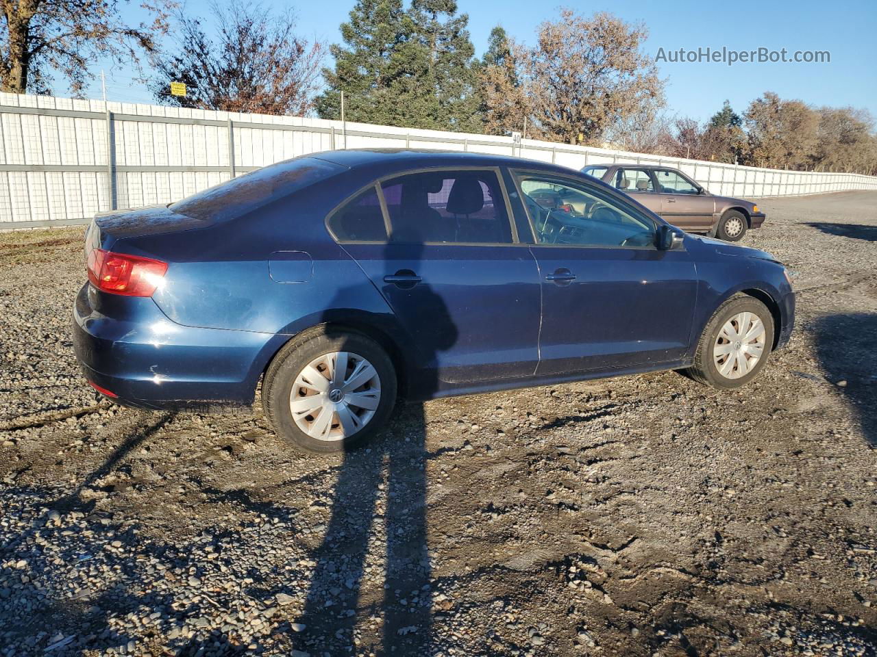 2012 Volkswagen Jetta Se Blue vin: 3VWDP7AJ4CM087400