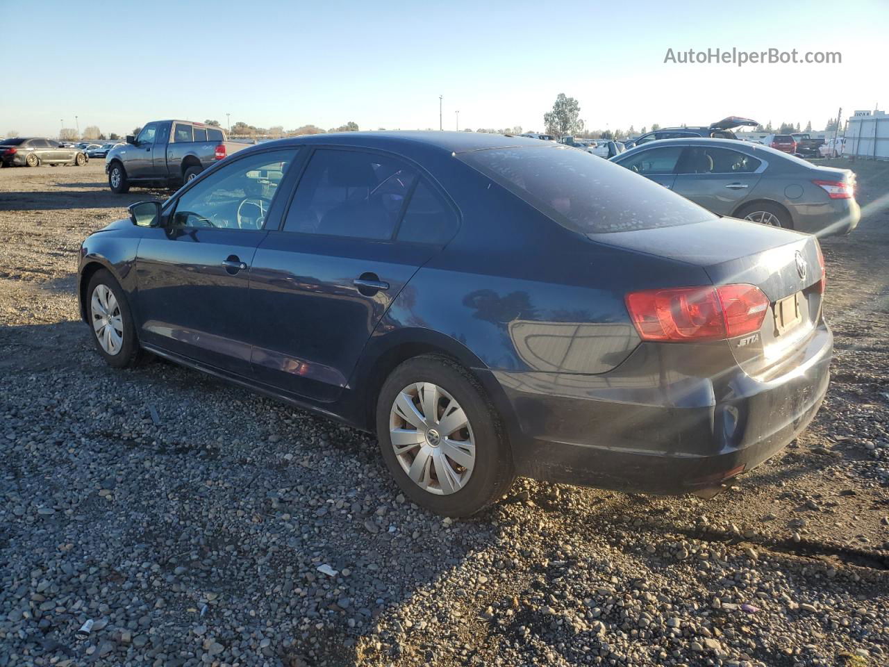 2012 Volkswagen Jetta Se Blue vin: 3VWDP7AJ4CM087400