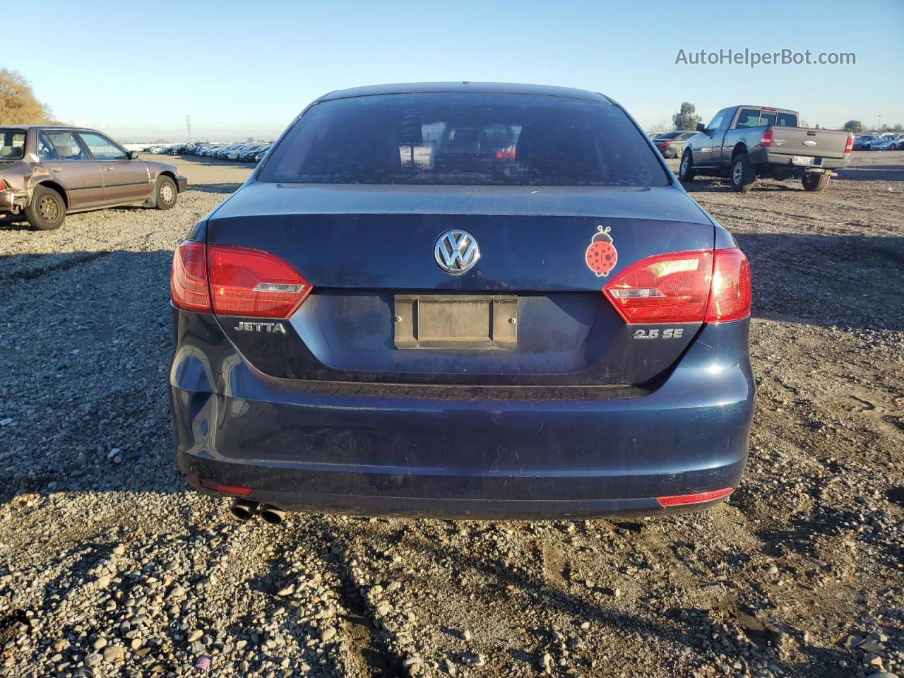 2012 Volkswagen Jetta Se Blue vin: 3VWDP7AJ4CM087400