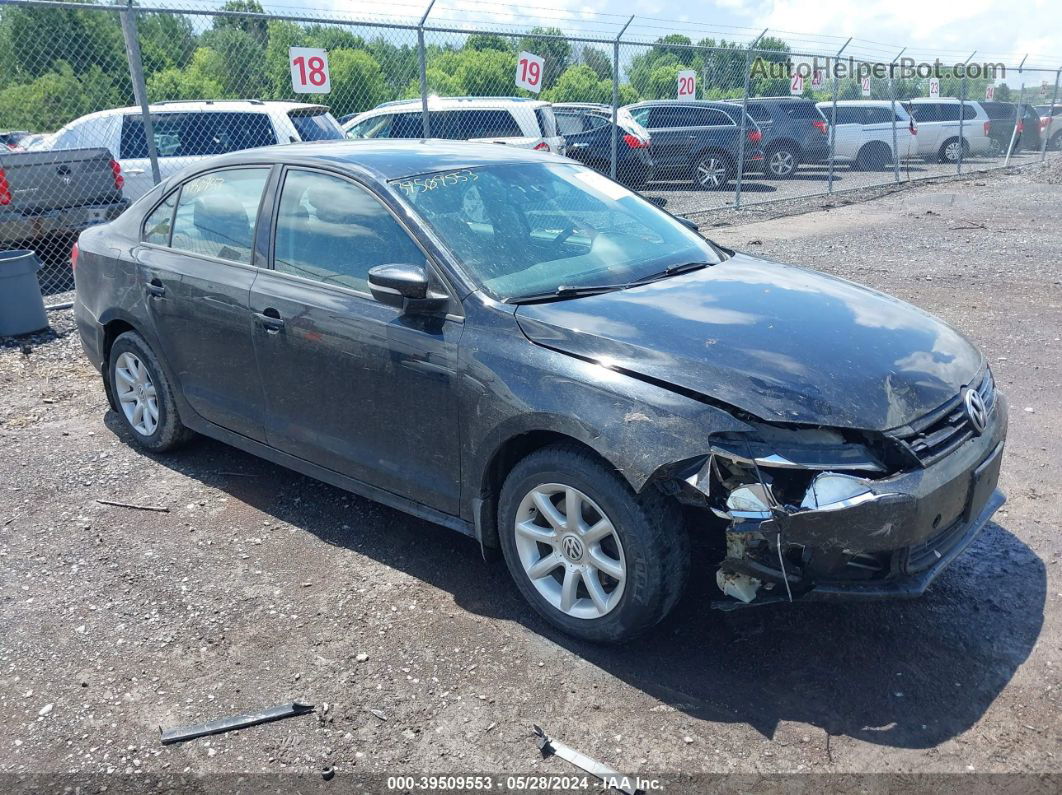 2012 Volkswagen Jetta 2.5l Se Black vin: 3VWDP7AJ4CM132724