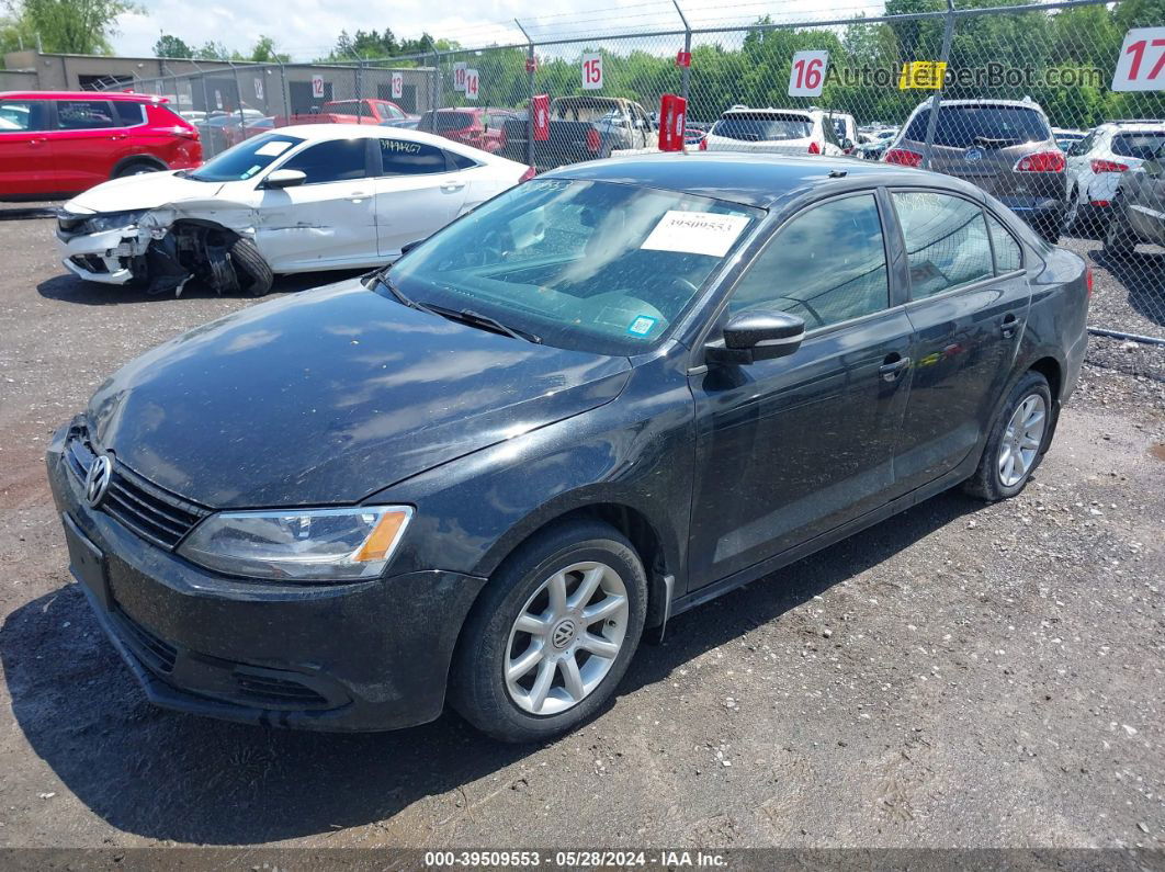 2012 Volkswagen Jetta 2.5l Se Black vin: 3VWDP7AJ4CM132724