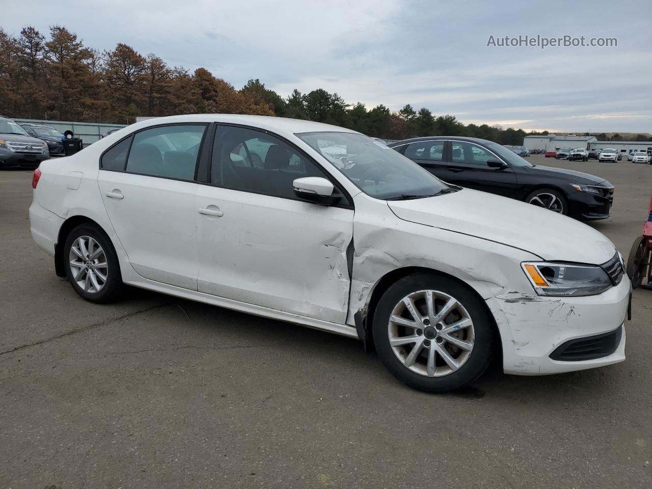 2012 Volkswagen Jetta Se White vin: 3VWDP7AJ4CM300121