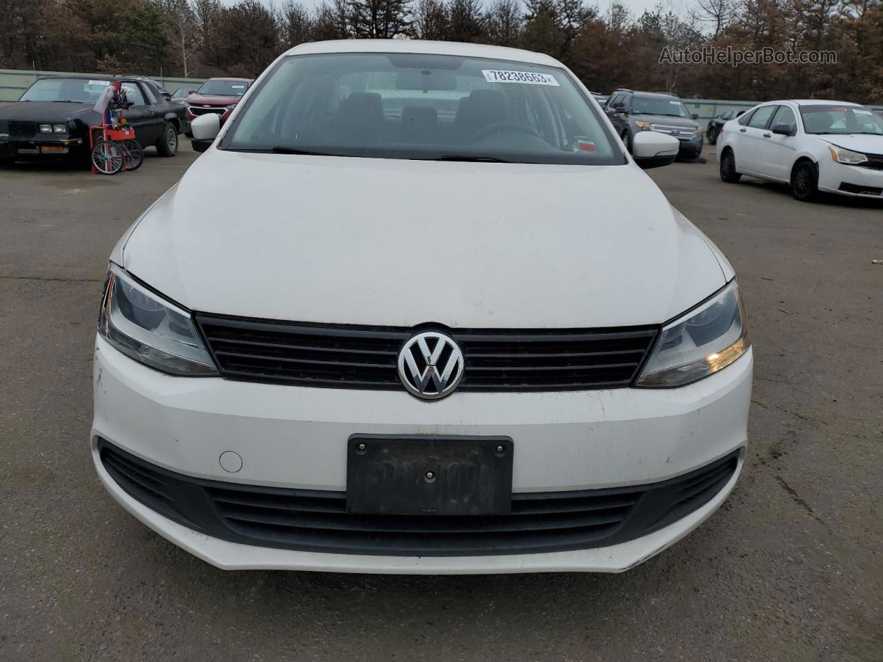 2012 Volkswagen Jetta Se White vin: 3VWDP7AJ4CM300121