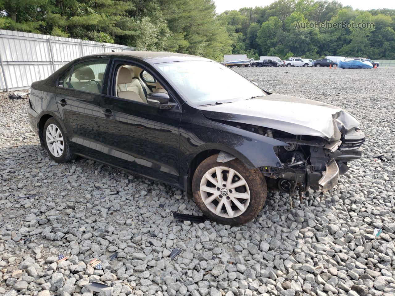 2012 Volkswagen Jetta Se Black vin: 3VWDP7AJ4CM300314