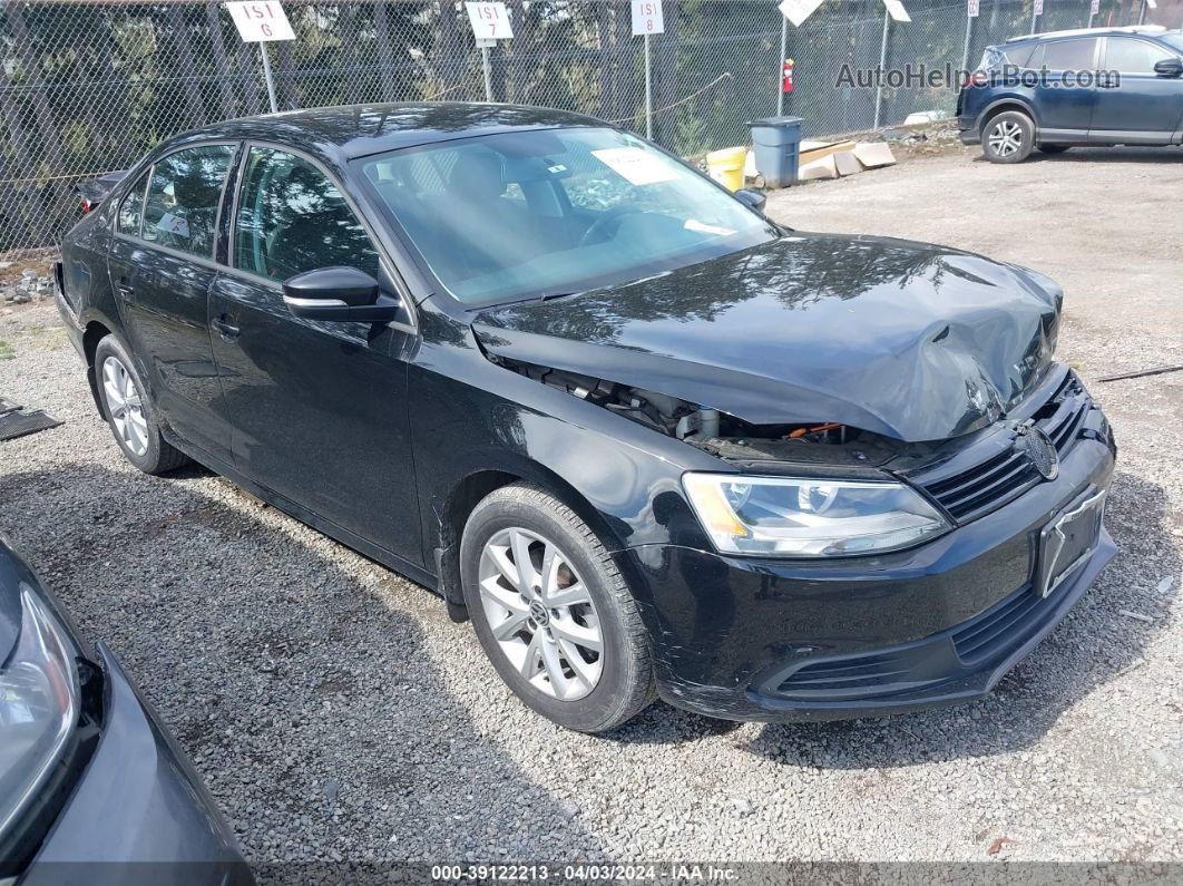 2012 Volkswagen Jetta 2.5l Se Black vin: 3VWDP7AJ4CM312186