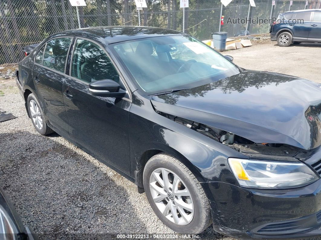 2012 Volkswagen Jetta 2.5l Se Black vin: 3VWDP7AJ4CM312186