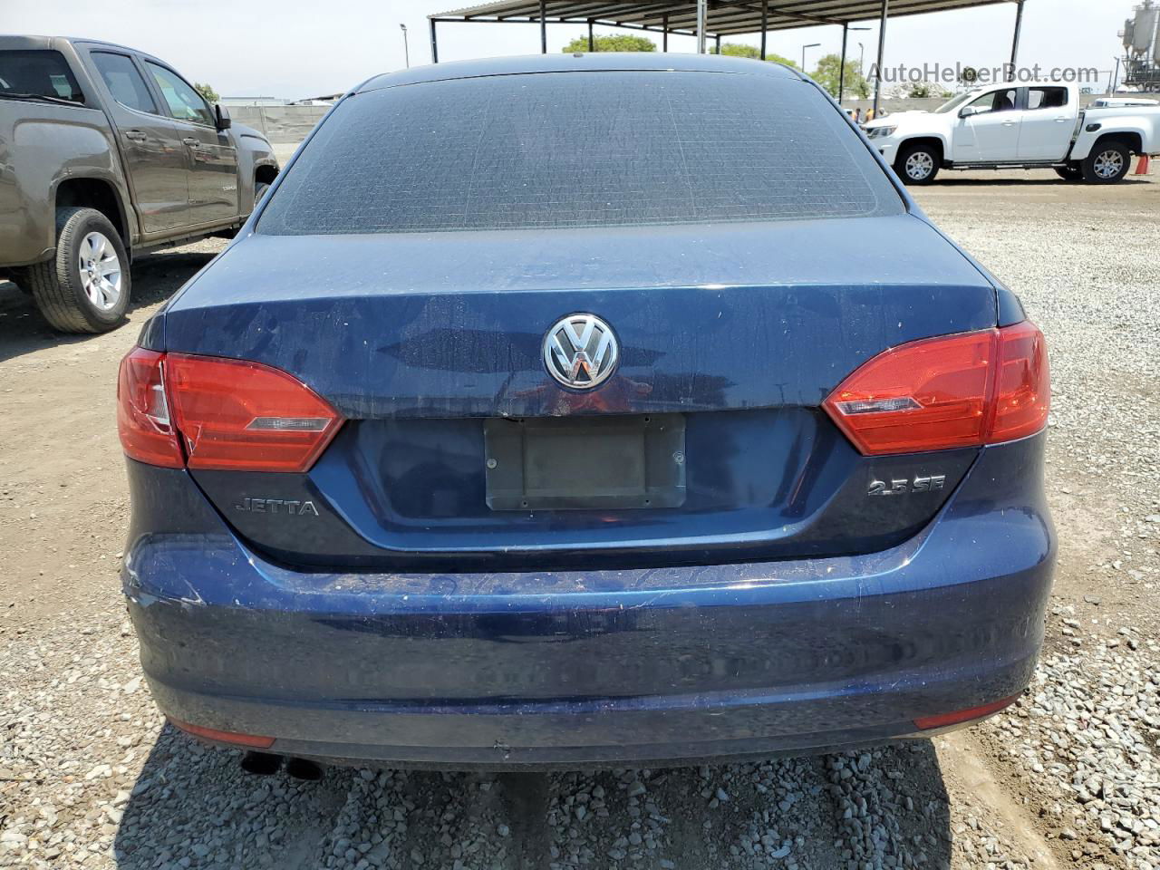 2012 Volkswagen Jetta Se Blue vin: 3VWDP7AJ4CM333085