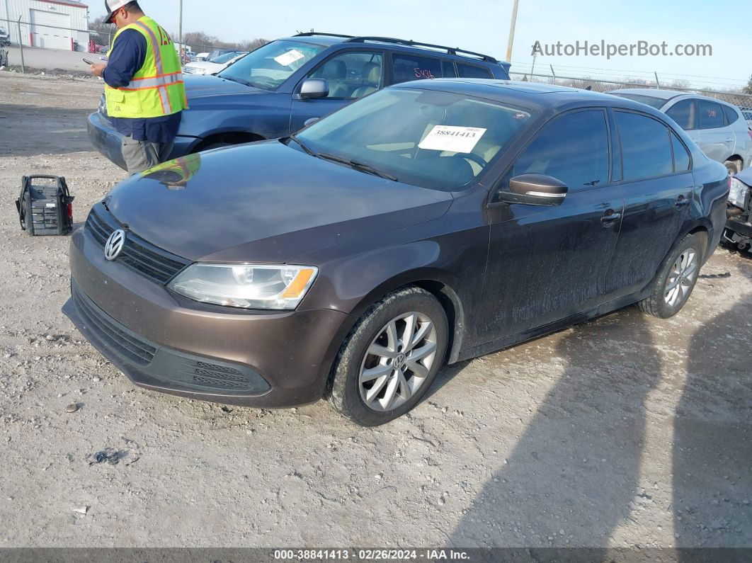 2012 Volkswagen Jetta 2.5l Se Brown vin: 3VWDP7AJ4CM353613