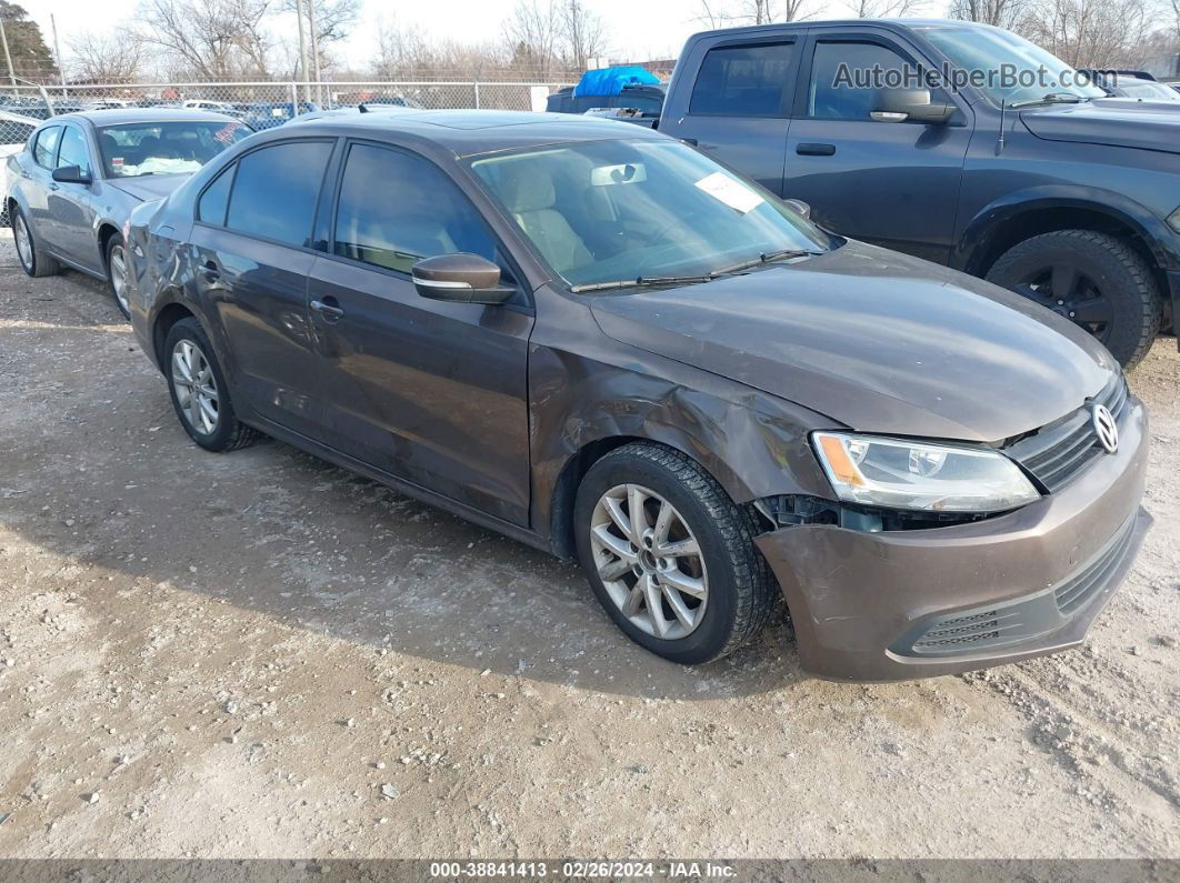 2012 Volkswagen Jetta 2.5l Se Brown vin: 3VWDP7AJ4CM353613