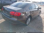 2012 Volkswagen Jetta 2.5l Se Brown vin: 3VWDP7AJ4CM353613