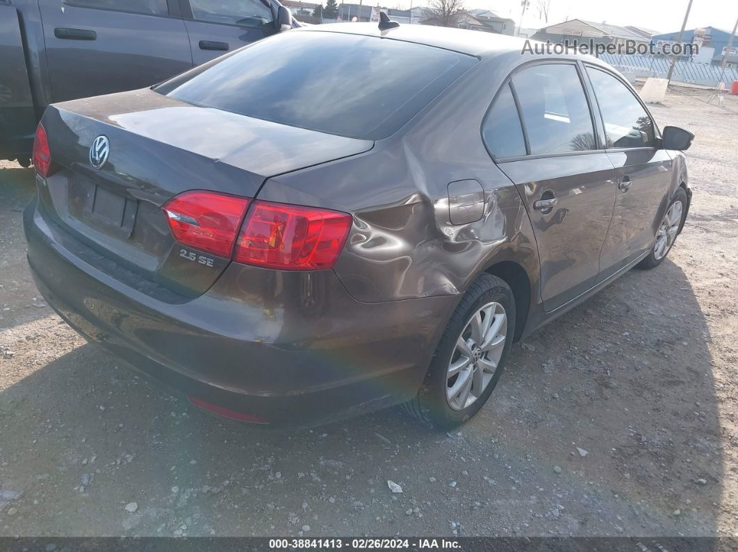 2012 Volkswagen Jetta 2.5l Se Brown vin: 3VWDP7AJ4CM353613