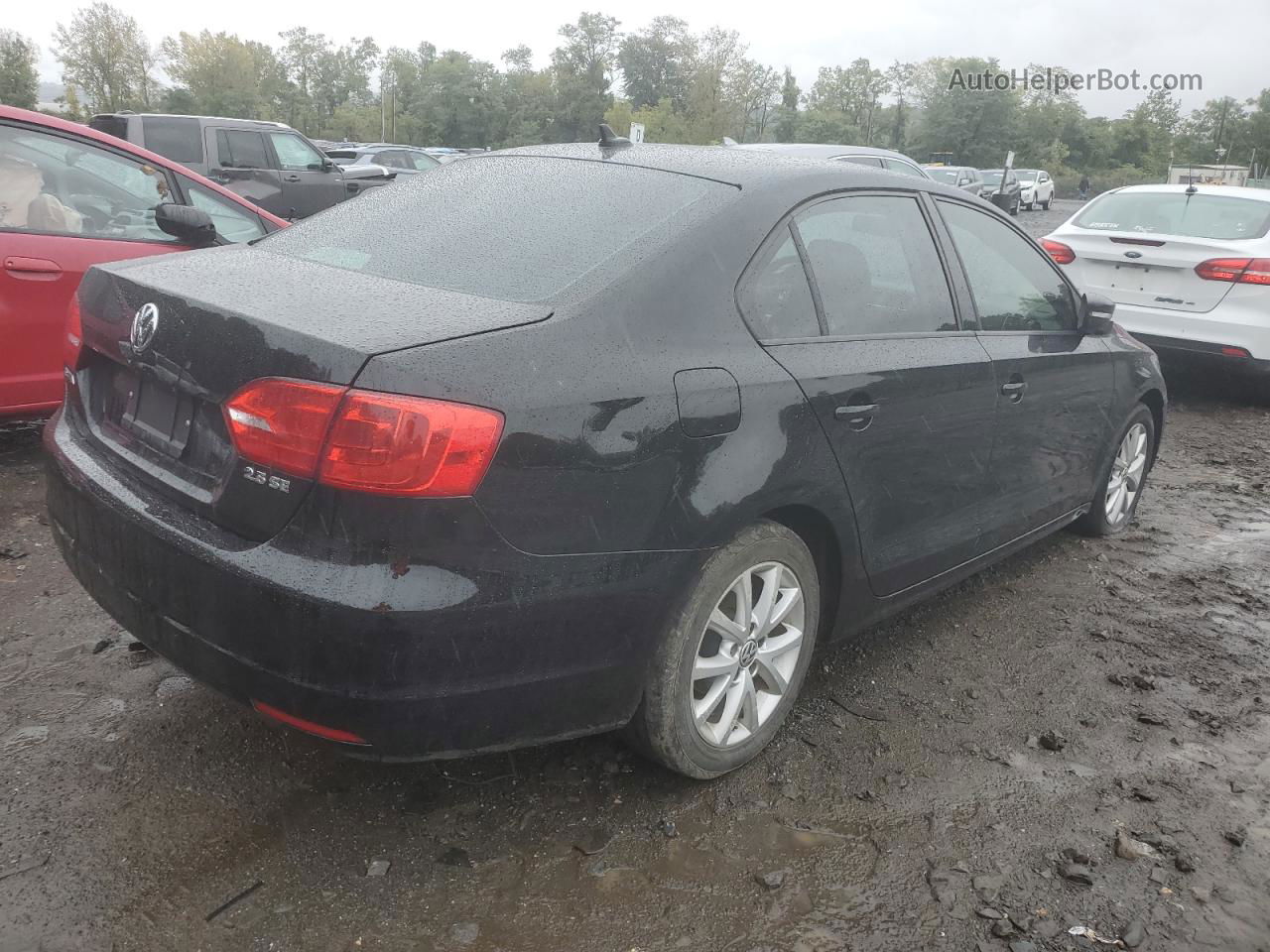 2012 Volkswagen Jetta Se Черный vin: 3VWDP7AJ4CM358990