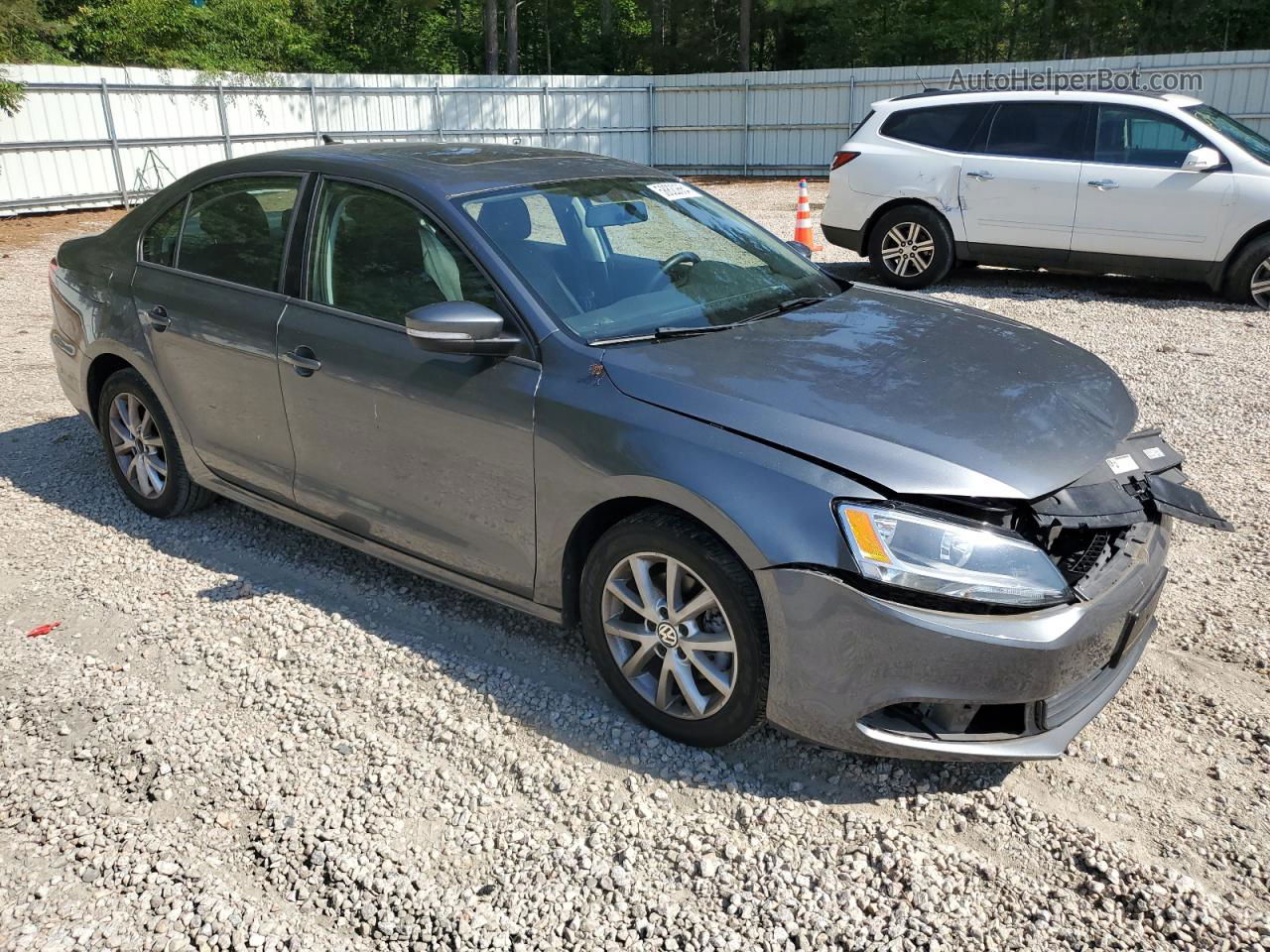 2012 Volkswagen Jetta Se Gray vin: 3VWDP7AJ4CM367740