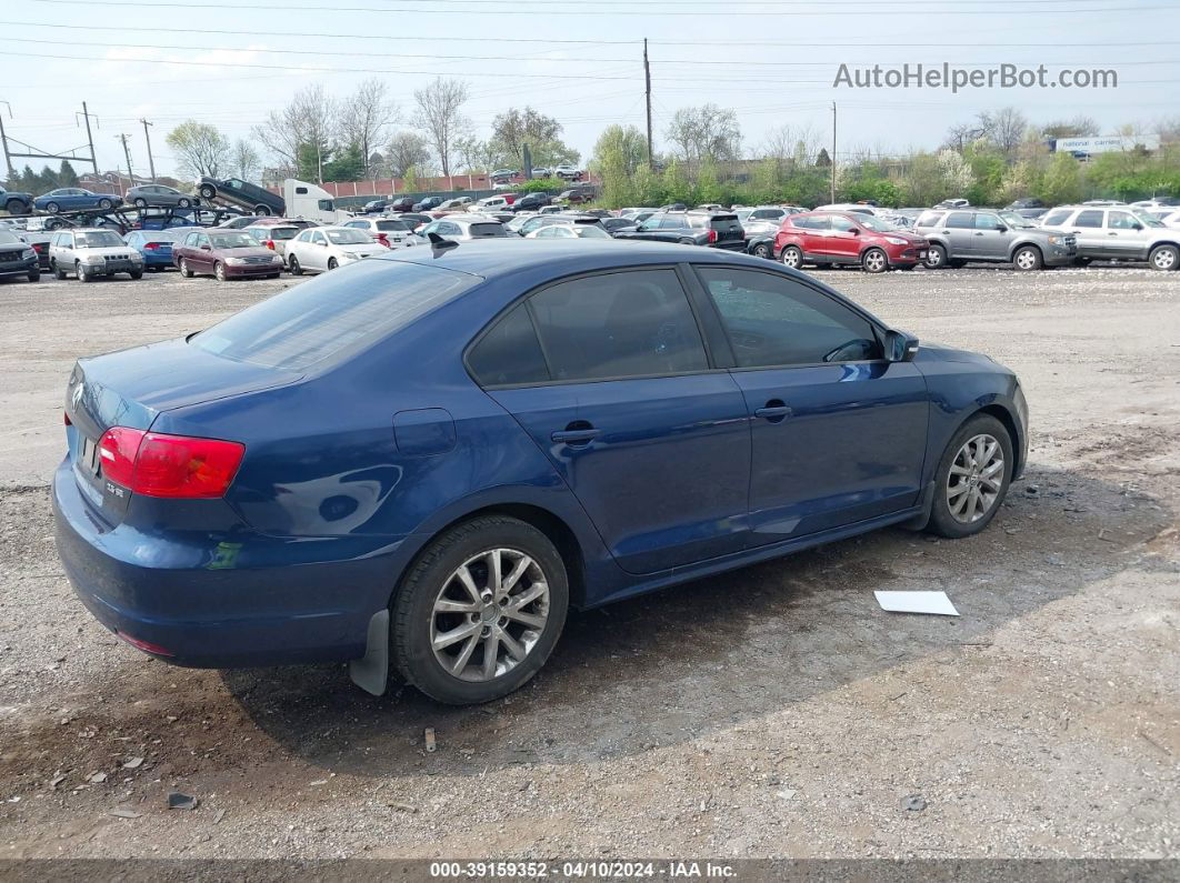 2012 Volkswagen Jetta 2.5l Se Blue vin: 3VWDP7AJ4CM374235