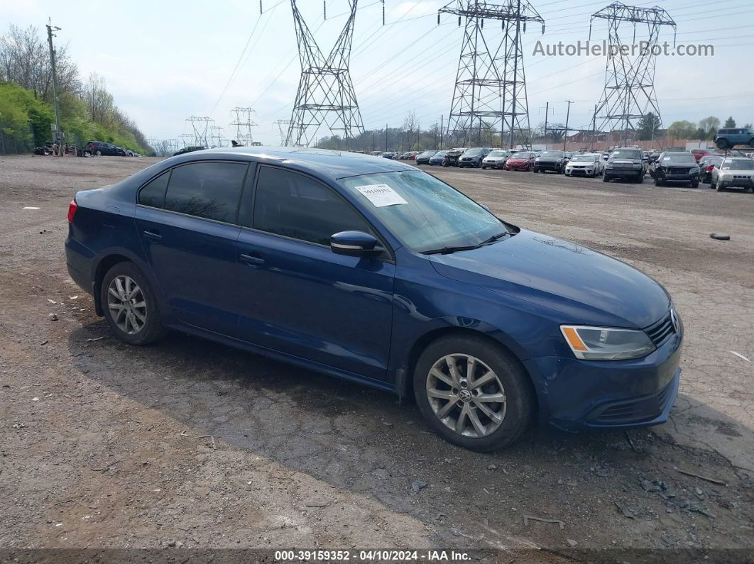 2012 Volkswagen Jetta 2.5l Se Blue vin: 3VWDP7AJ4CM374235