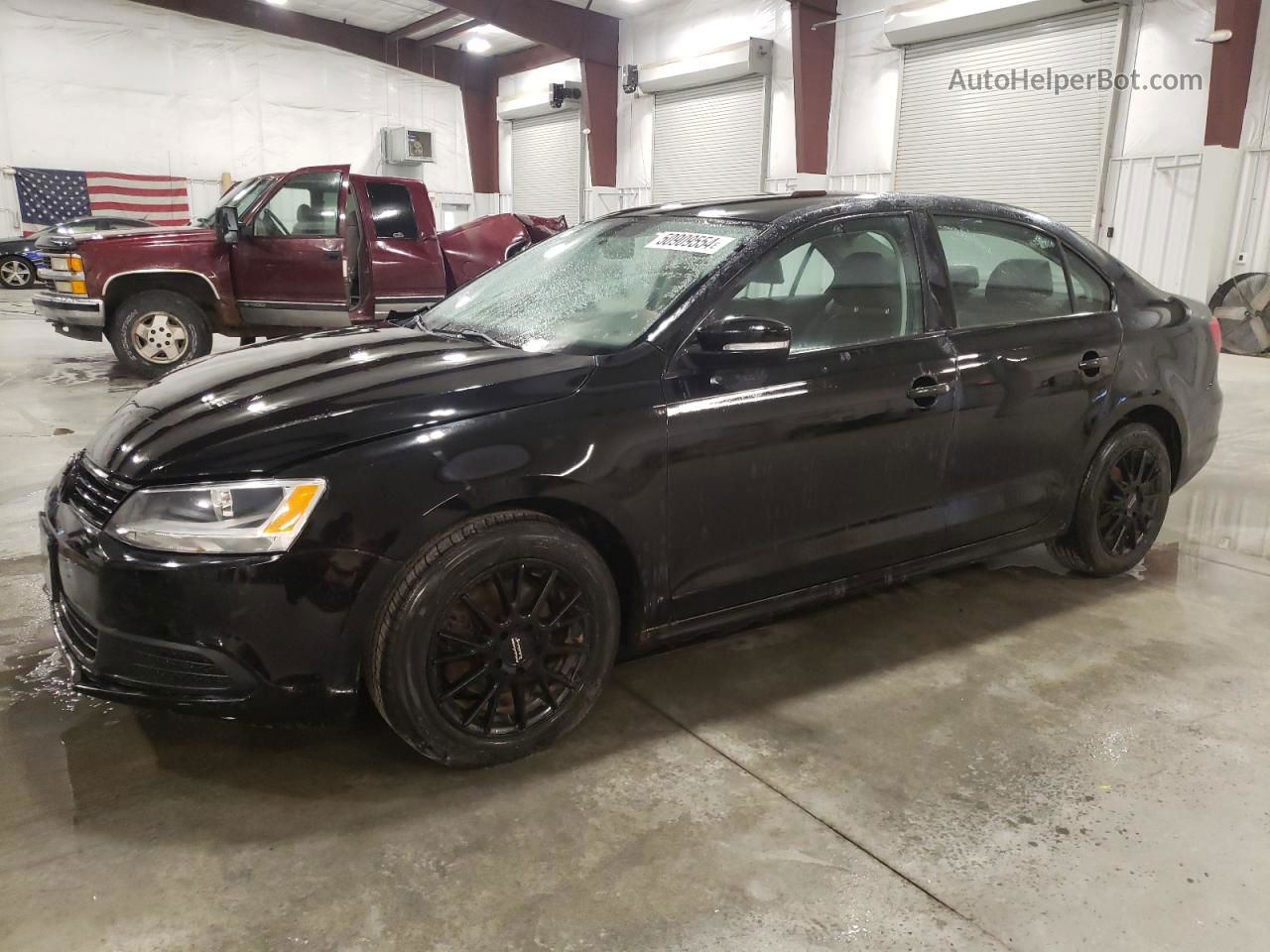 2012 Volkswagen Jetta Se Black vin: 3VWDP7AJ4CM381153