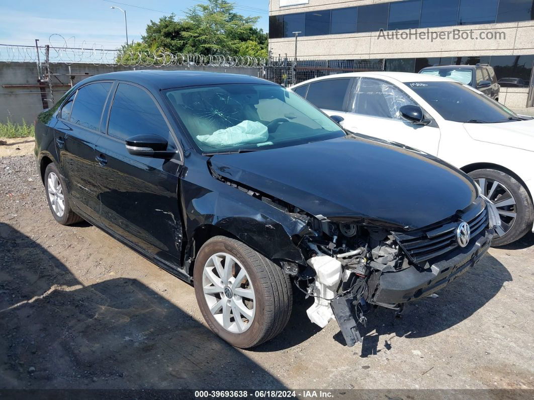 2012 Volkswagen Jetta Se Black vin: 3VWDP7AJ4CM420775