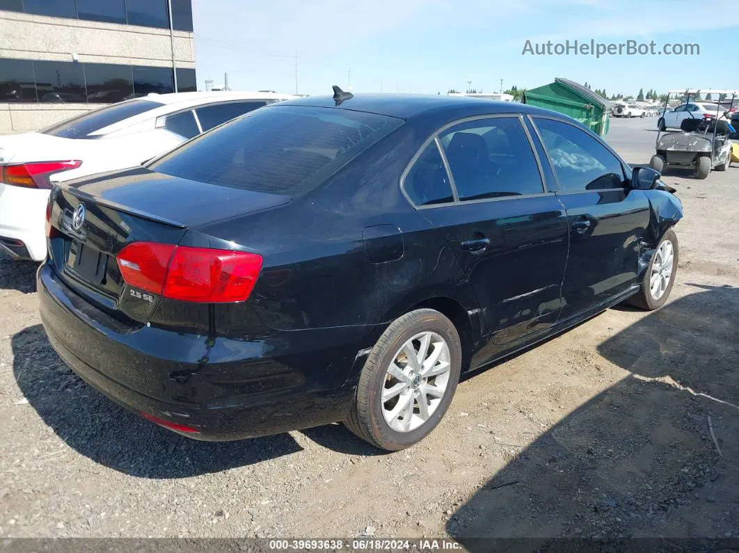 2012 Volkswagen Jetta Se Black vin: 3VWDP7AJ4CM420775