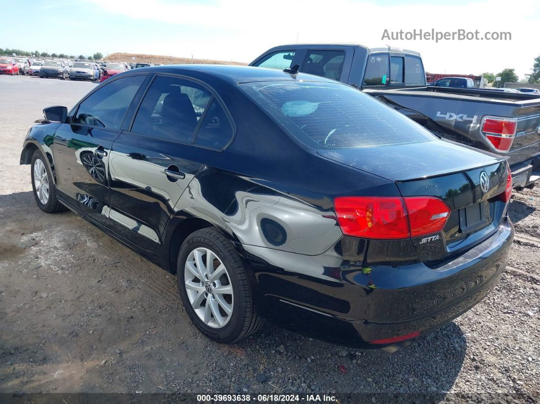 2012 Volkswagen Jetta Se Black vin: 3VWDP7AJ4CM420775