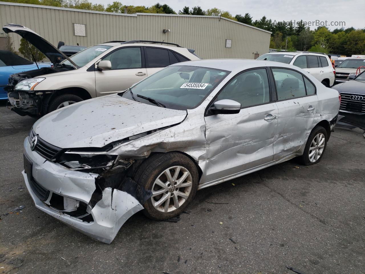 2012 Volkswagen Jetta Se Silver vin: 3VWDP7AJ4CM424602