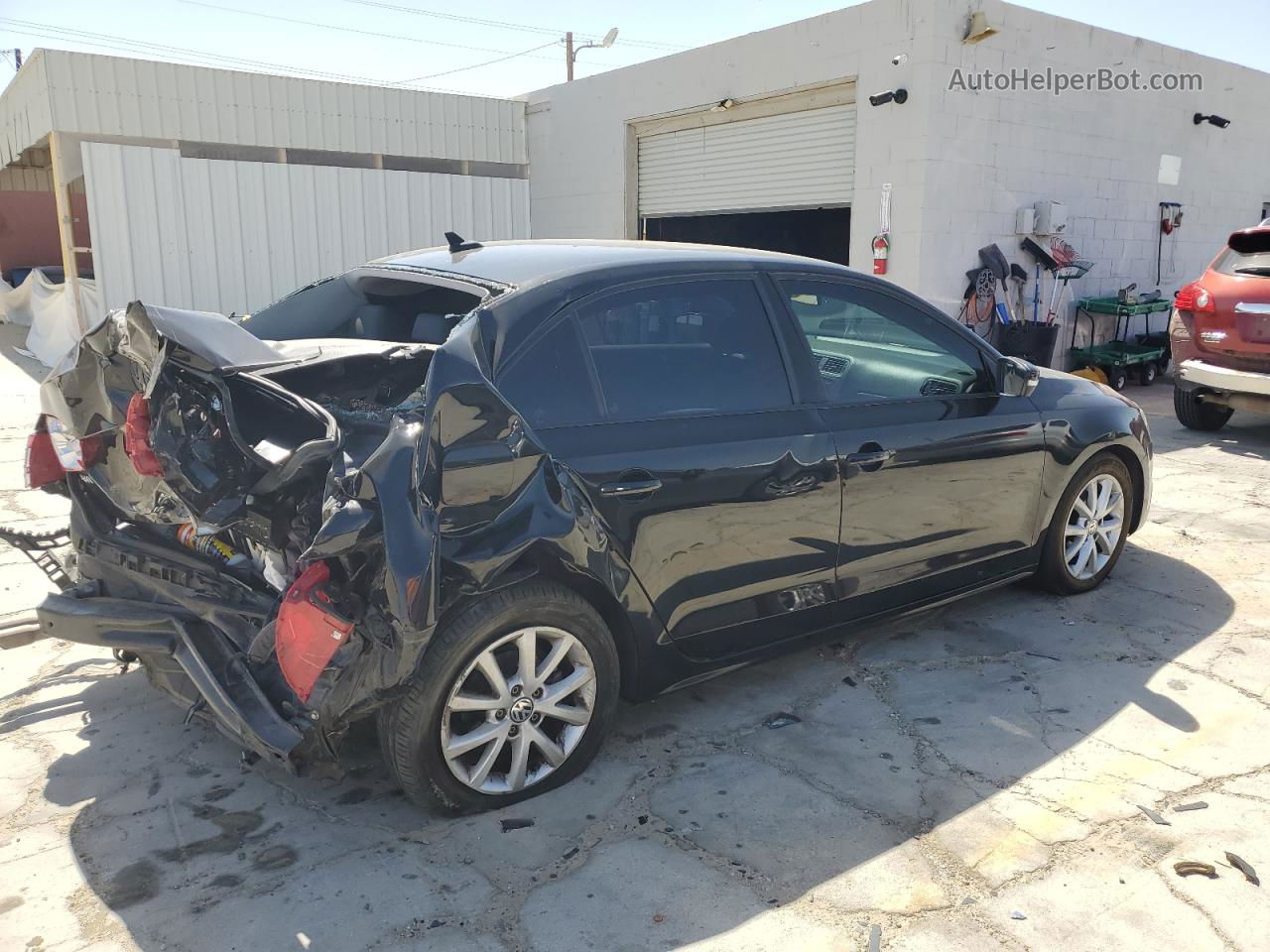 2012 Volkswagen Jetta Se Black vin: 3VWDP7AJ4CM427516