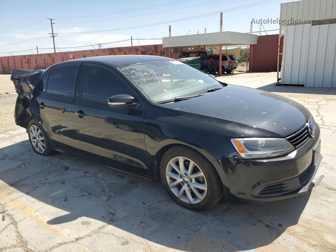 2012 Volkswagen Jetta Se Black vin: 3VWDP7AJ4CM427516