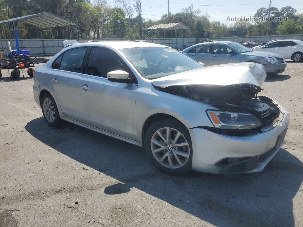 2013 Volkswagen Jetta Se Silver vin: 3VWDP7AJ4DM211182