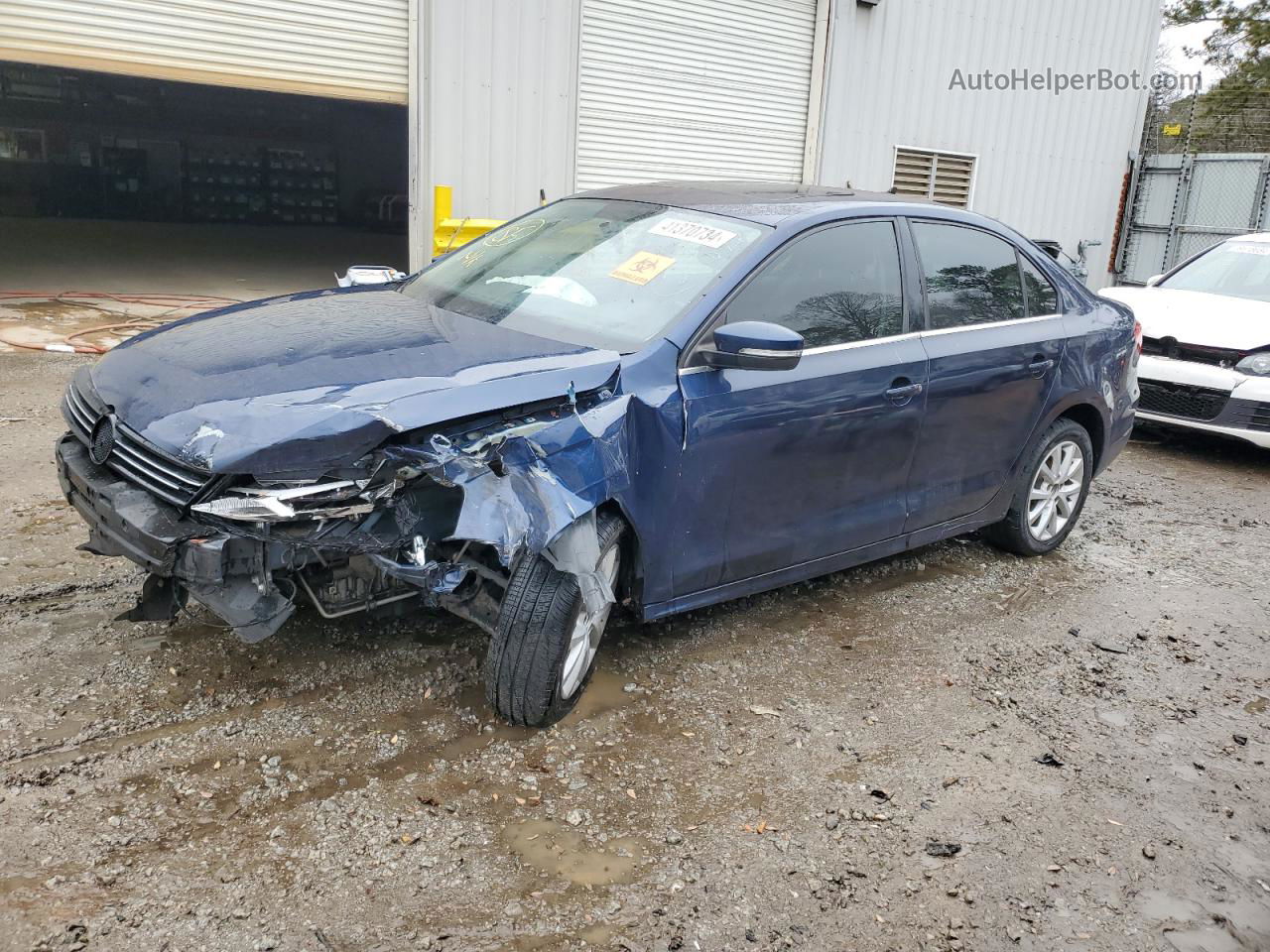 2013 Volkswagen Jetta Se Blue vin: 3VWDP7AJ4DM378285