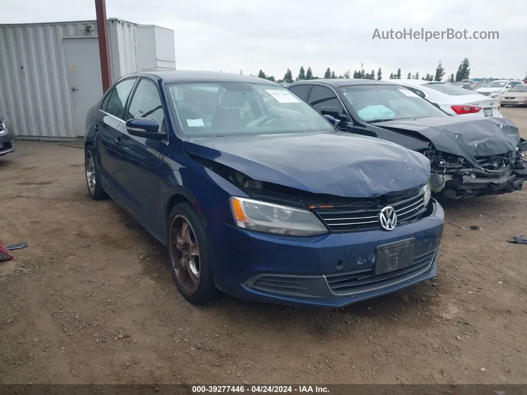 2013 Volkswagen Jetta 2.5l Se Dark Blue vin: 3VWDP7AJ4DM408515