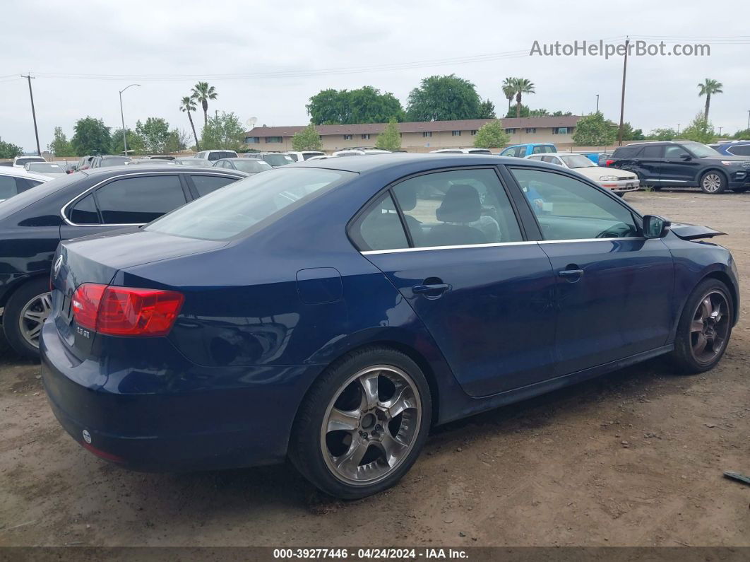 2013 Volkswagen Jetta 2.5l Se Dark Blue vin: 3VWDP7AJ4DM408515