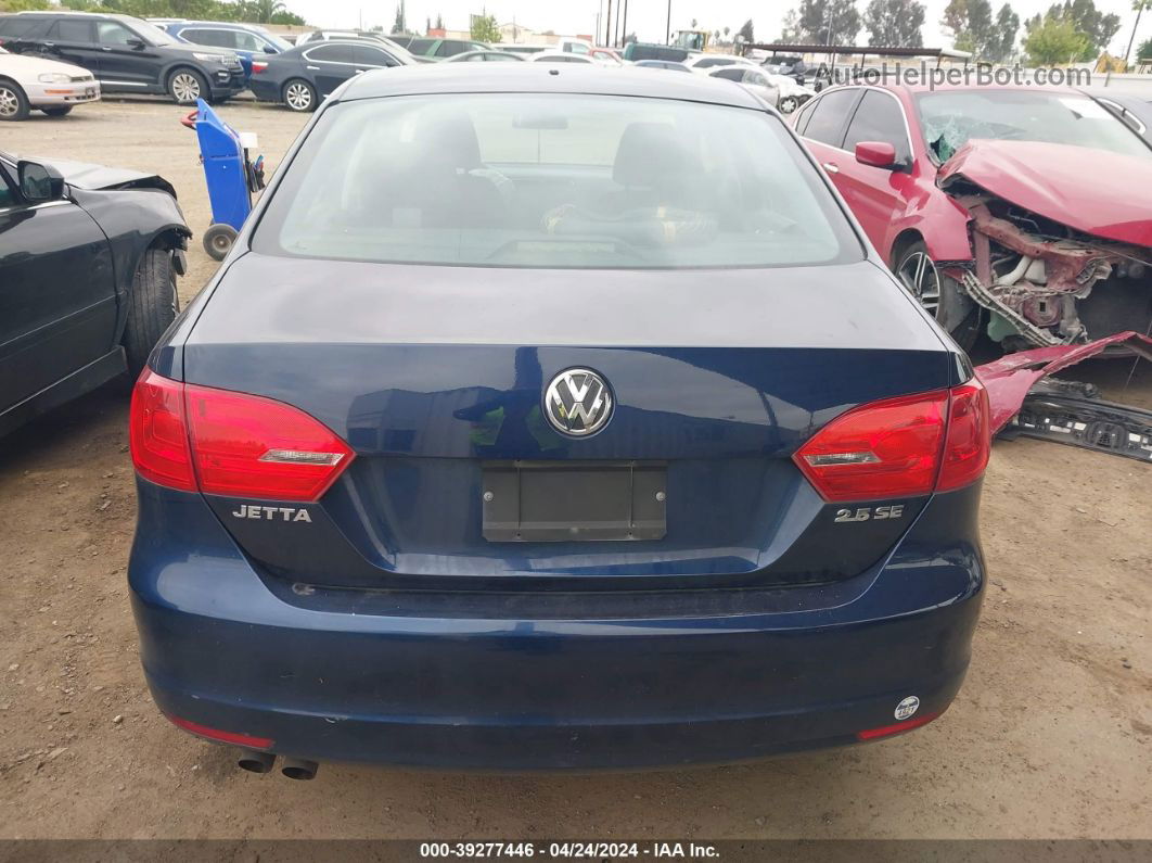 2013 Volkswagen Jetta 2.5l Se Dark Blue vin: 3VWDP7AJ4DM408515