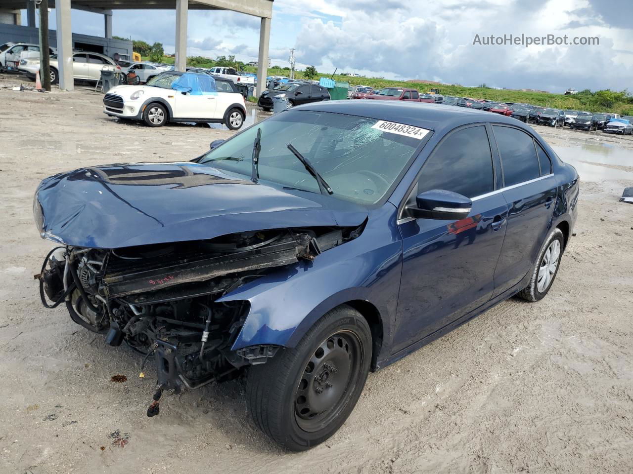 2013 Volkswagen Jetta Se Blue vin: 3VWDP7AJ4DM408689