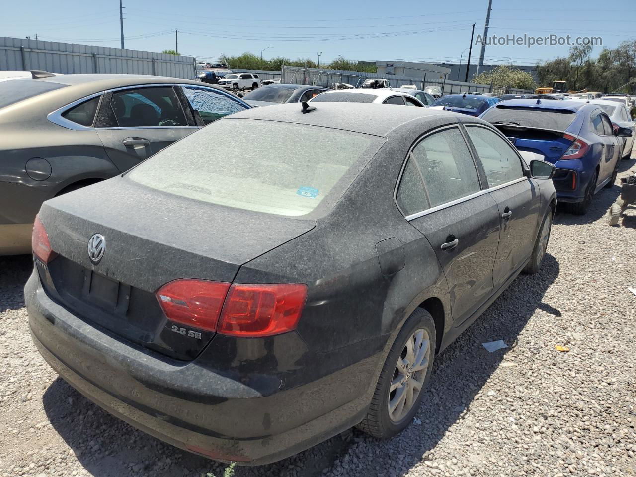 2013 Volkswagen Jetta Se Black vin: 3VWDP7AJ4DM428022