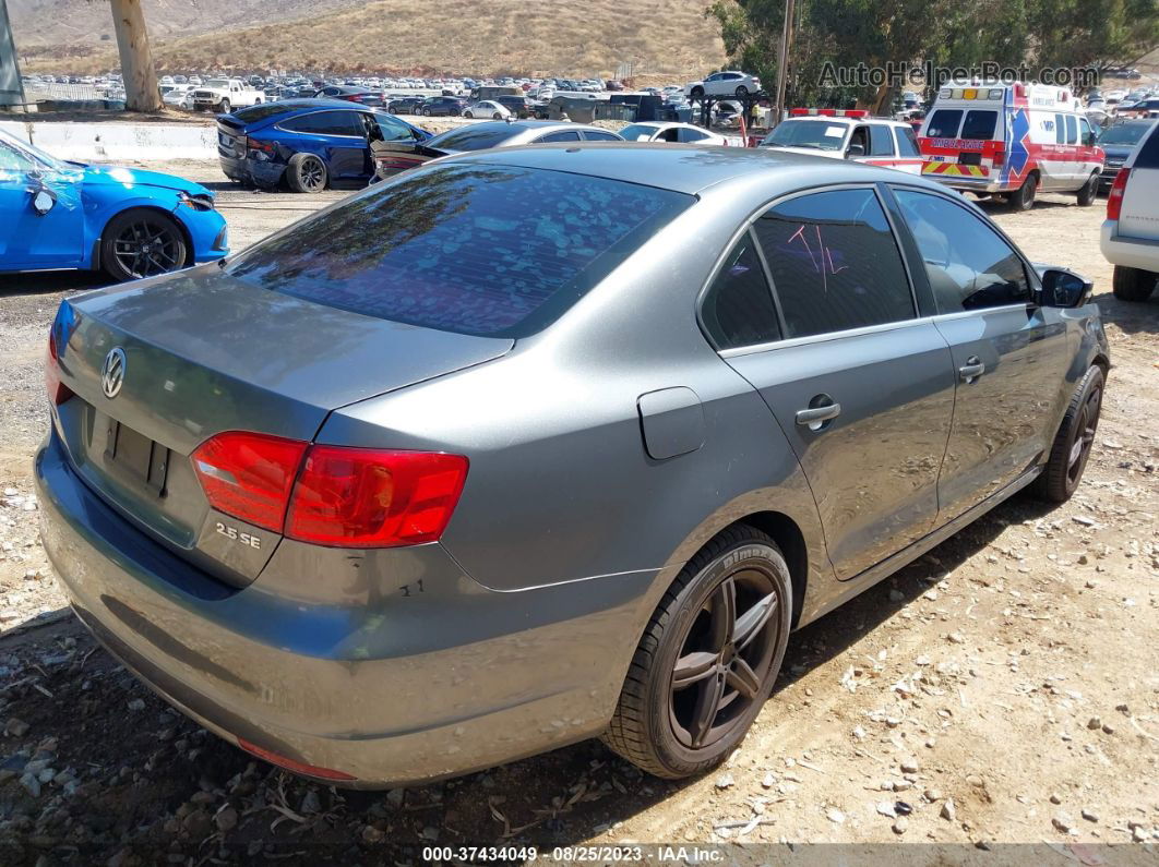 2013 Volkswagen Jetta 2.5l Se Gray vin: 3VWDP7AJ4DM439201