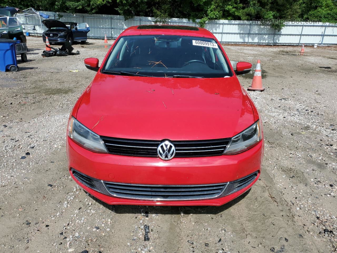 2013 Volkswagen Jetta Se Red vin: 3VWDP7AJ4DM447685