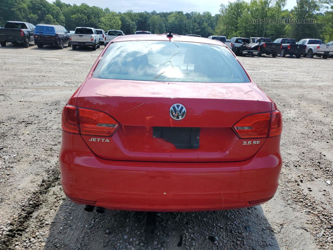 2013 Volkswagen Jetta Se Red vin: 3VWDP7AJ4DM447685