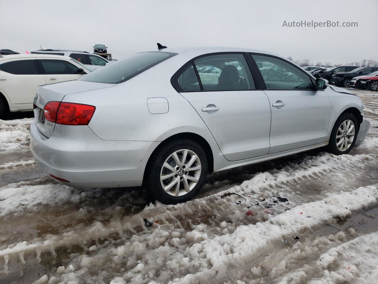 2012 Volkswagen Jetta Se Silver vin: 3VWDP7AJ5CM300936